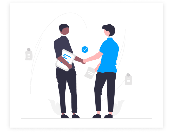 Illustration of suppliers connecting with buyers on Krupa Market